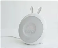 Rabbit & Friends Dětská lampička s budíkem | Bílá