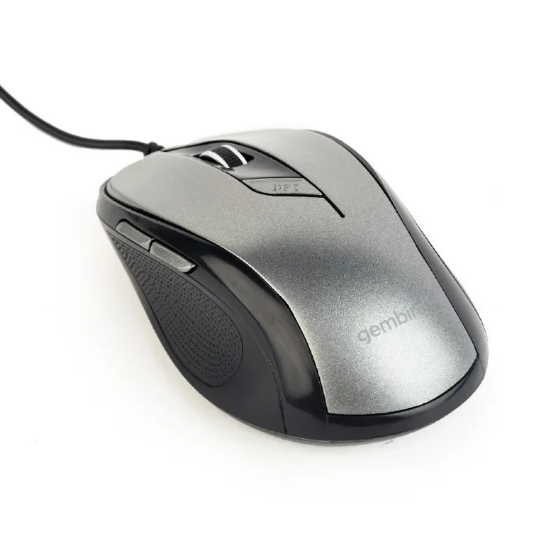 Gembird Myš MUS-6B-01, černo-stříbrná, USB