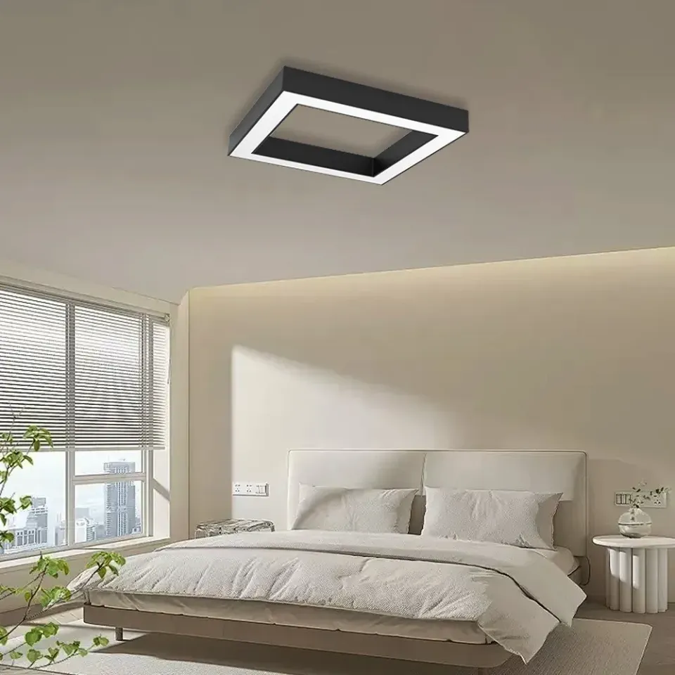 IMMAX NEO CANTO SLIM SMART stropní svítidlo 80 x 80cm 60W, černé, Zigbee 3.0, TUYA