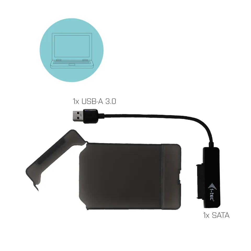 i-tec USB 3.0 MySafe Easy, rámeček na externí pevný disk 6.4 cm / 2.5" pro SATA I/II/III HDD SSD, černý