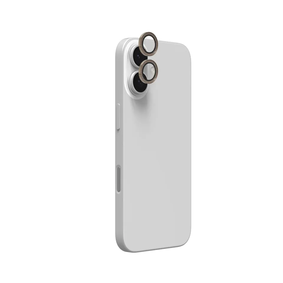 ZAGG Ochranná čočka Premium pro Apple iPhone 17/16/16+ - zlatá třpytka