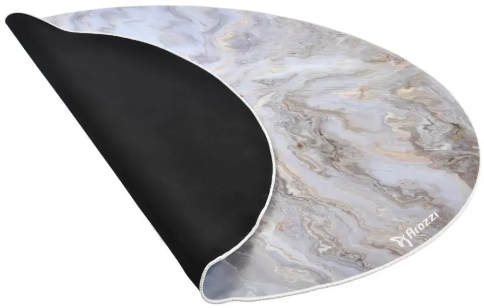 AROZZI Zona Floorpad White Marble/ ochranná podložka na podlahu/ kulatá 121 cm průměr/ design bílý mramor