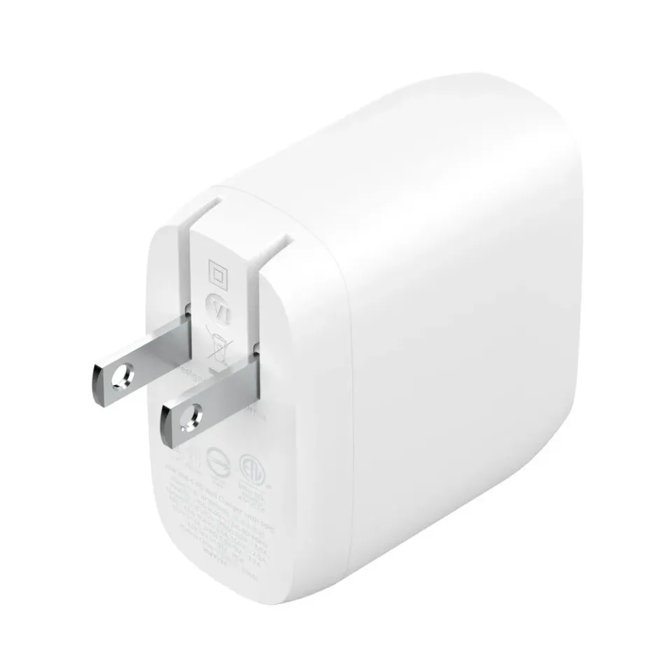 Belkin BOOST CHARGE Duální 60W USB-C Power Delivery PPS nástěnná nabíječka, bílá
