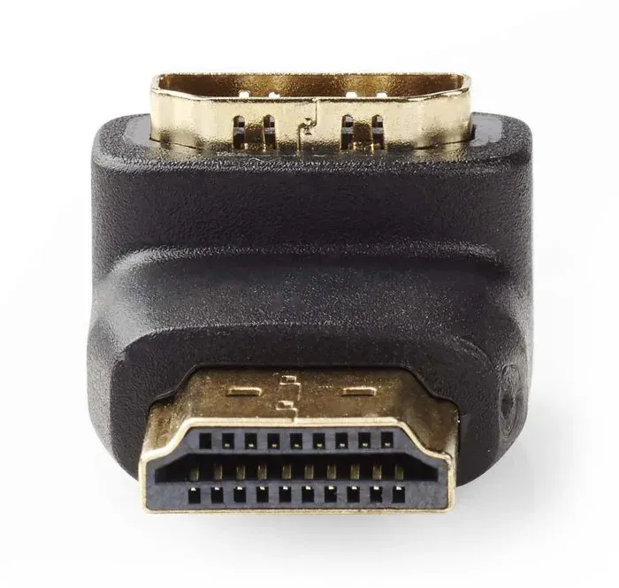 Nedis CVGB34901BK - HDMI Adaptér Úhlový 90° | HDMI Konektor - HDMI Zásuvka | Čer