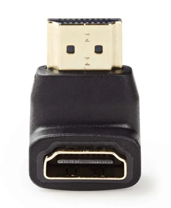 Nedis CVGB34901BK - HDMI Adaptér Úhlový 90° | HDMI Konektor - HDMI Zásuvka | Čer