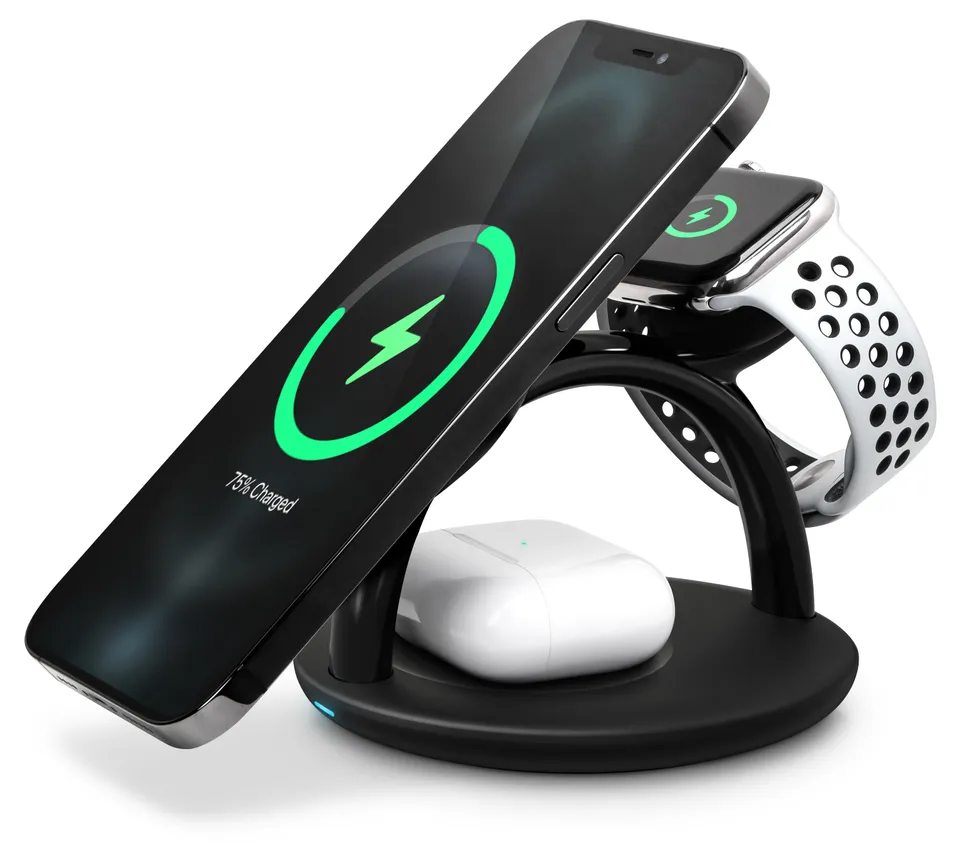 CONNECT IT MultiCharge 3 v 1 MagSafe Wireless Fast Charge bezdrátová nabíječka,