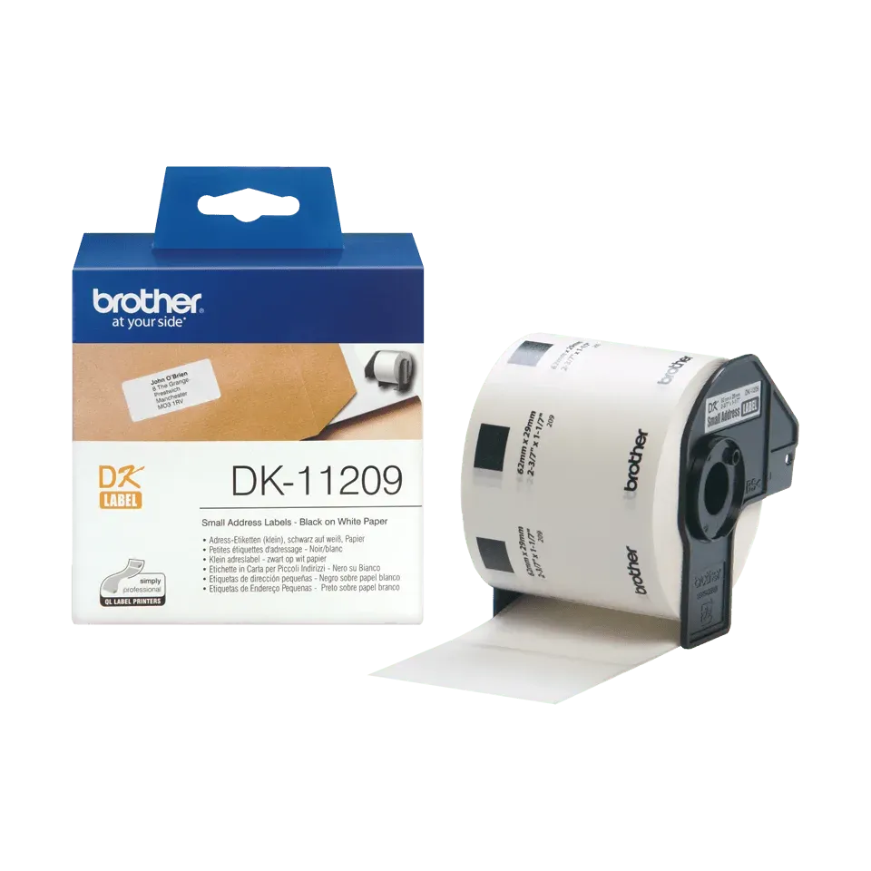 Brother - DK-11209 (papírové/ úzké adresy - 800ks) 29 x 62mm