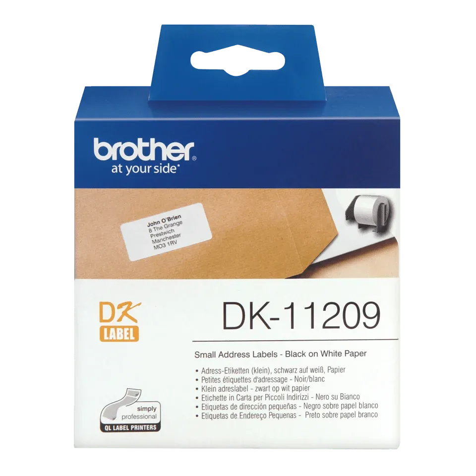 Brother - DK-11209 (papírové/ úzké adresy - 800ks) 29 x 62mm