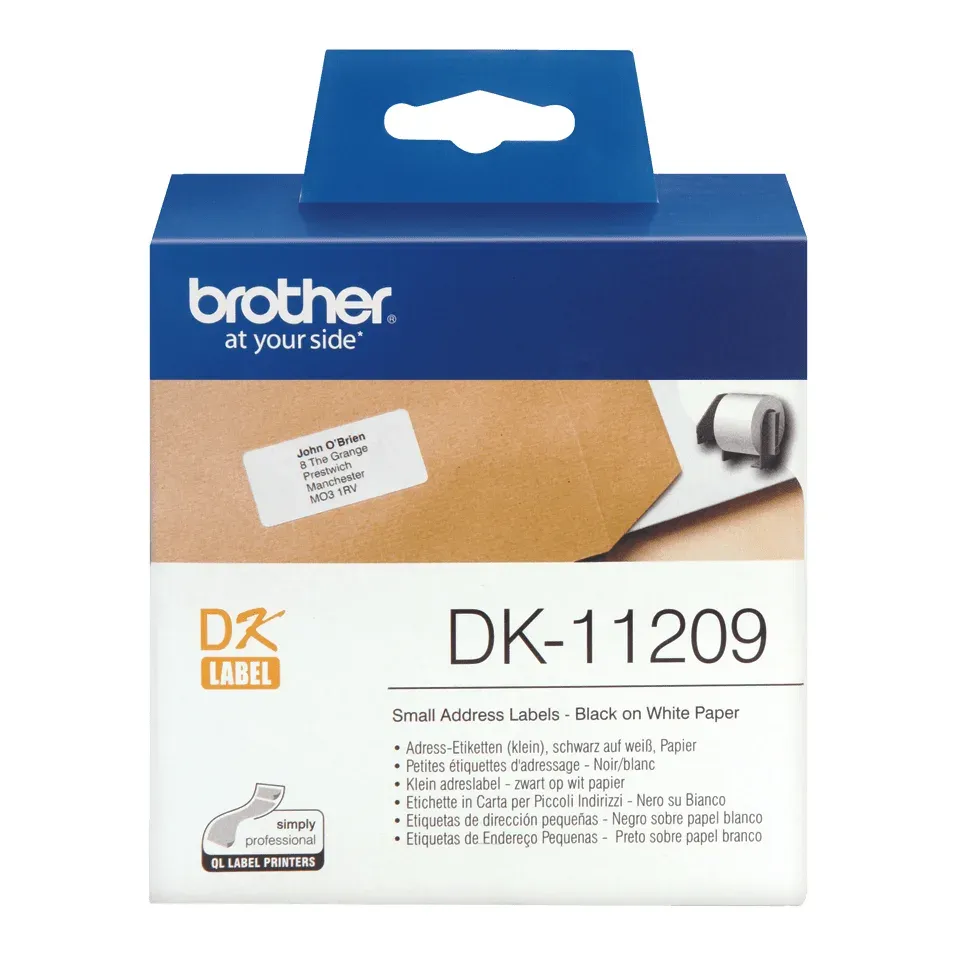 Brother - DK-11209 (papírové/ úzké adresy - 800ks) 29 x 62mm