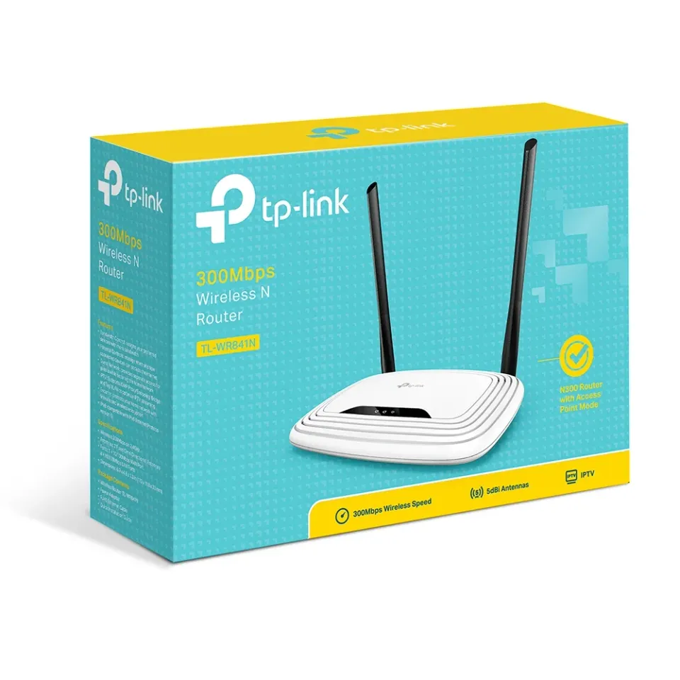 TP-LINK TL-WR841N wifi 300Mbps Wireless LAN Router, 2x fixní antena