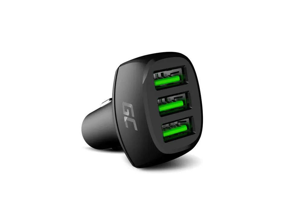 Green Cell PowerRide 54W 3xUSB 18W nabíječka do auta s technologií rychlého nabí