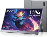 Arzopa Z1FC Portable Monitor 16.1" 144hz IPS Full HD 1080p Metal Housing Přenosný monitor + pouzdro, šedý