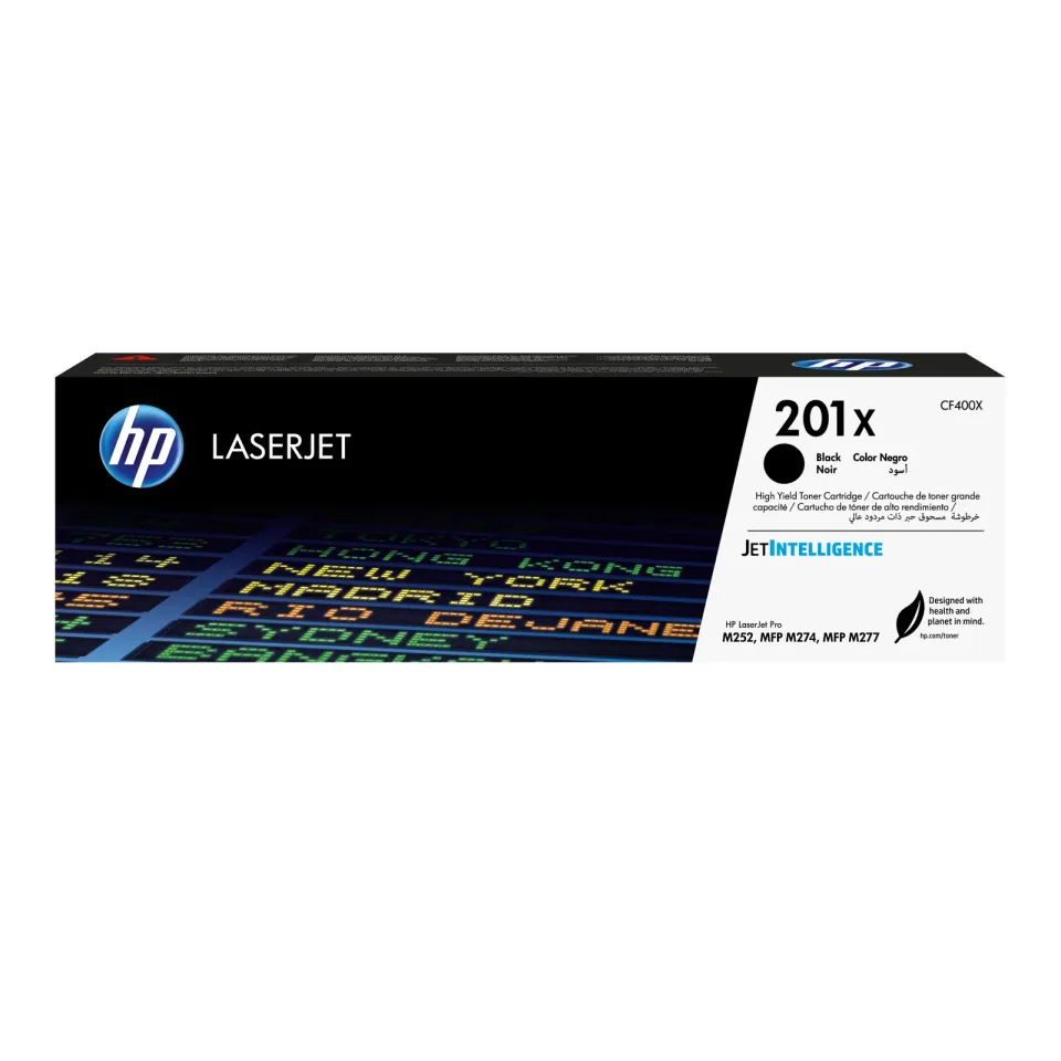 HP CF400X originální toner černý č.201X velký cca 2800 str. (HP CLJ M252, M277, M274, černá, ColorSphere 3 Jetintelligence )