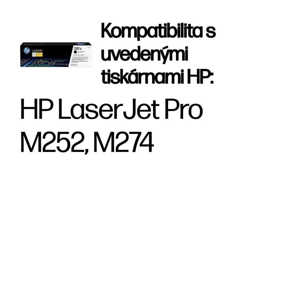HP CF400X originální toner černý č.201X velký cca 2800 str. (HP CLJ M252, M277, M274, černá, ColorSphere 3 Jetintelligence )