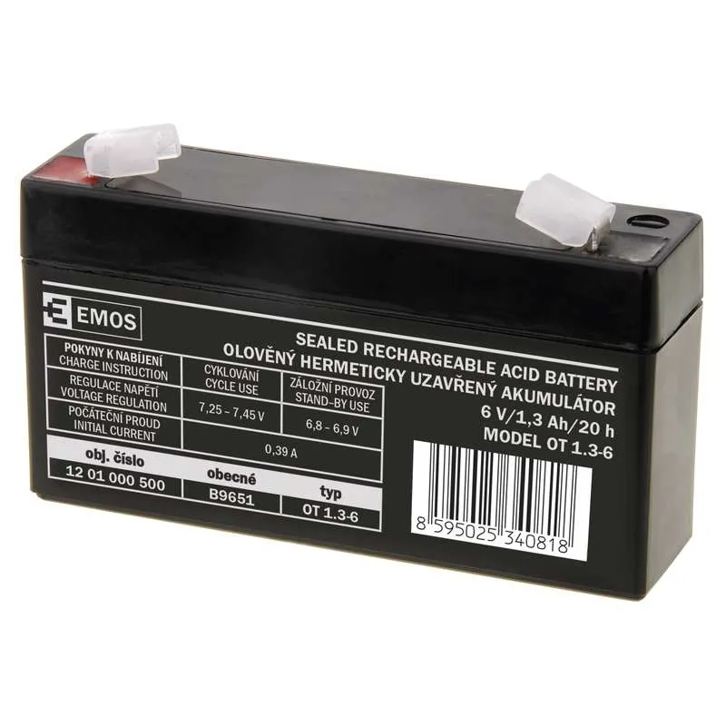 AKUMULÁTOR SLA 6V/1,3Ah FA -4,7mm