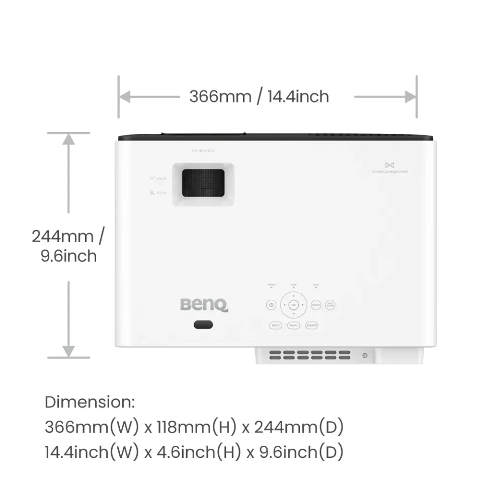 BenQ X500i DLP Projektor, 3840×2160 4K UHD/2200 ANSI/600k:1/HDMIx2/USBx2/RS-232/