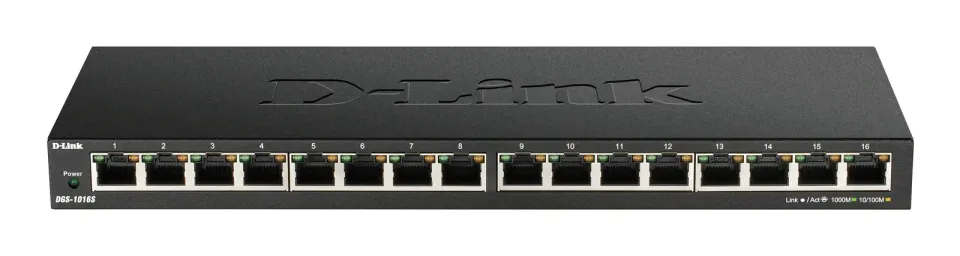 D-Link DGS-1016S 16-port Gigabit Ethernet Switch, fanless