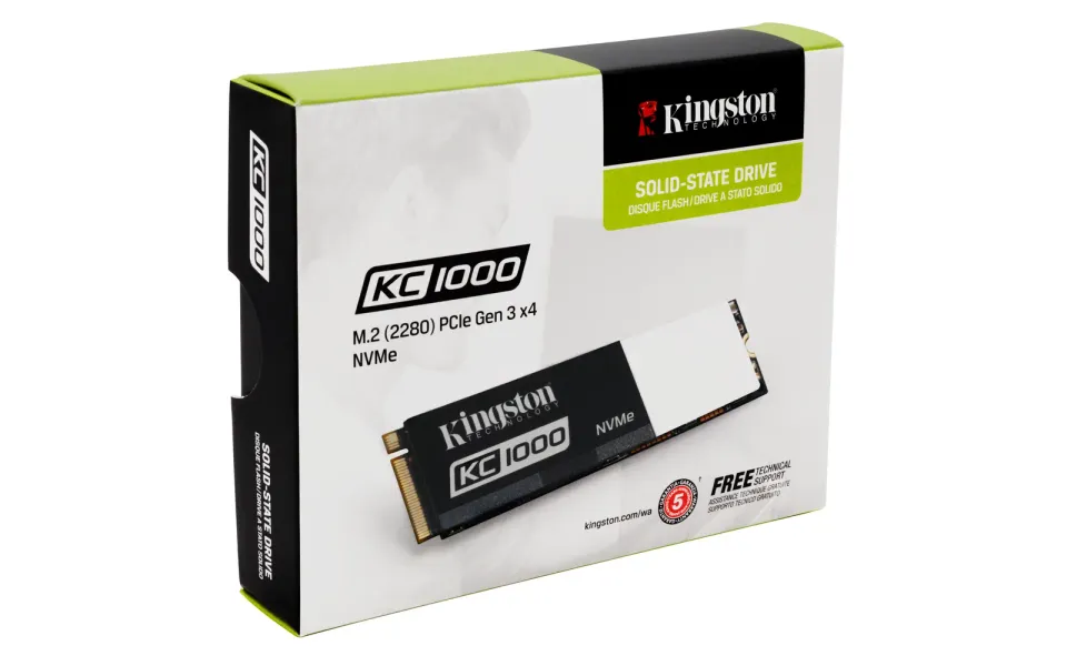 Kingston Flash SSD 960GB KC1000 PCIe Gen3 x 4, NVMe (M.2 2280)