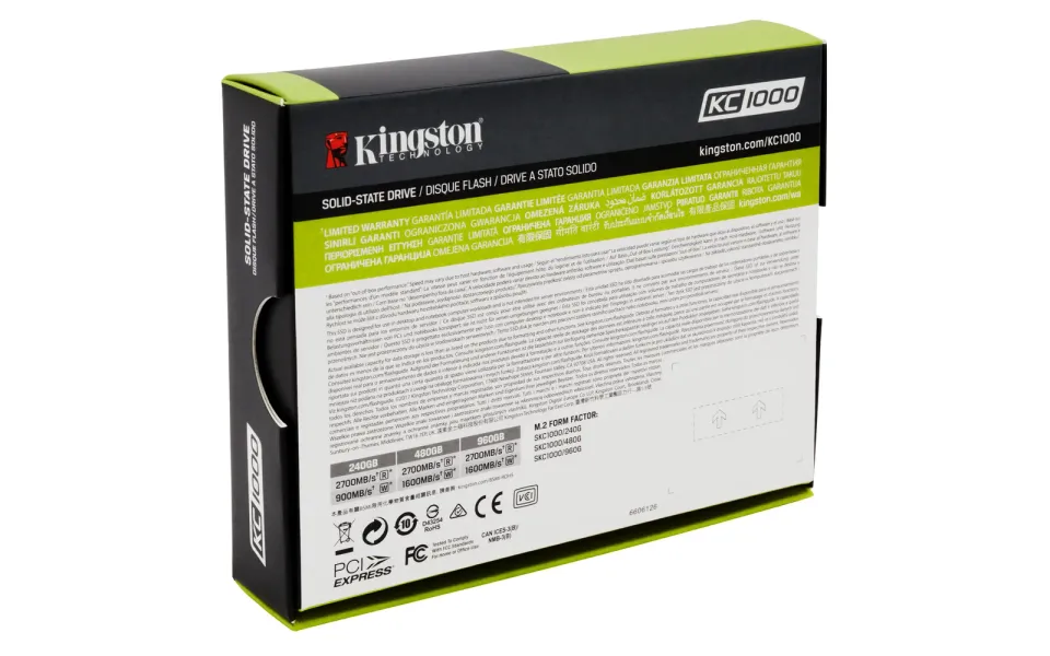 Kingston Flash SSD 960GB KC1000 PCIe Gen3 x 4, NVMe (M.2 2280)
