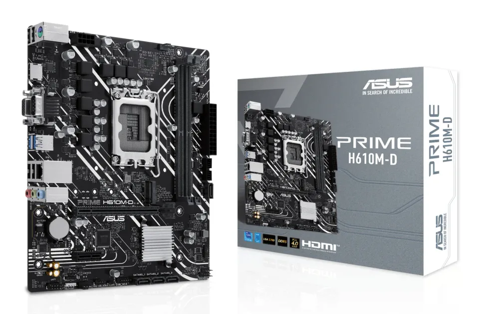 ASUS MB Sc LGA1700 PRIME H610M-D, Intel H610, 2xDDR5, 1xHDMI, 1xVGA, mATX