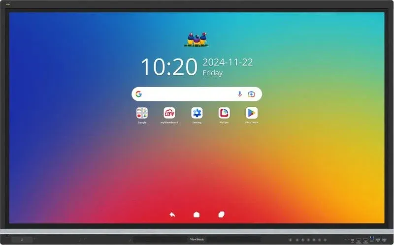 ViewSonic dotykový panel IFP8651 4K 86" Android 14 EDLA, 50 Multi touch,400nits,16G RAM/128GB,OPS slot,HDMI,VGA, DP,USB