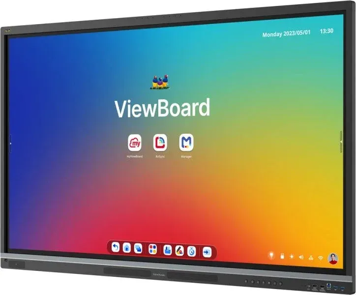 ViewSonic dotykový panel IFP8651 4K 86" Android 14 EDLA, 50 Multi touch,400nits,16G RAM/128GB,OPS slot,HDMI,VGA, DP,USB