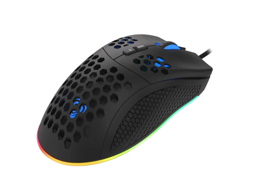 Genesis herní optická myš KRYPTON 555/RGB/8000 DPI/Herní/Optická/8 000 DPI/Drátová USB/Černá
