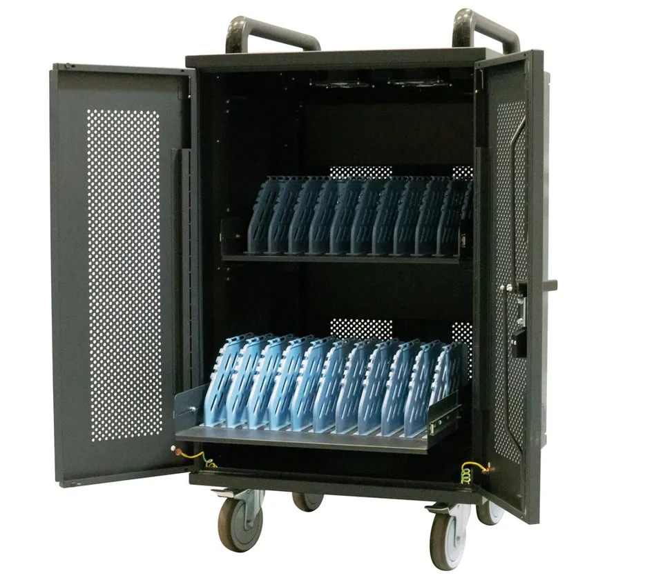 AVTEK Charging Cart 20, nabíjecí vozík pro tablety a notebooky, 20 slotů