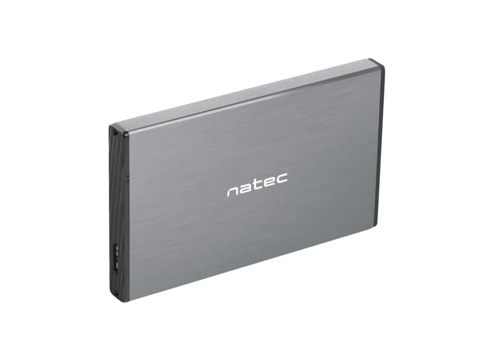 Externí box pro HDD 2,5" USB 3.0 Natec Rhino Go, šedý, hliníkové tělo
