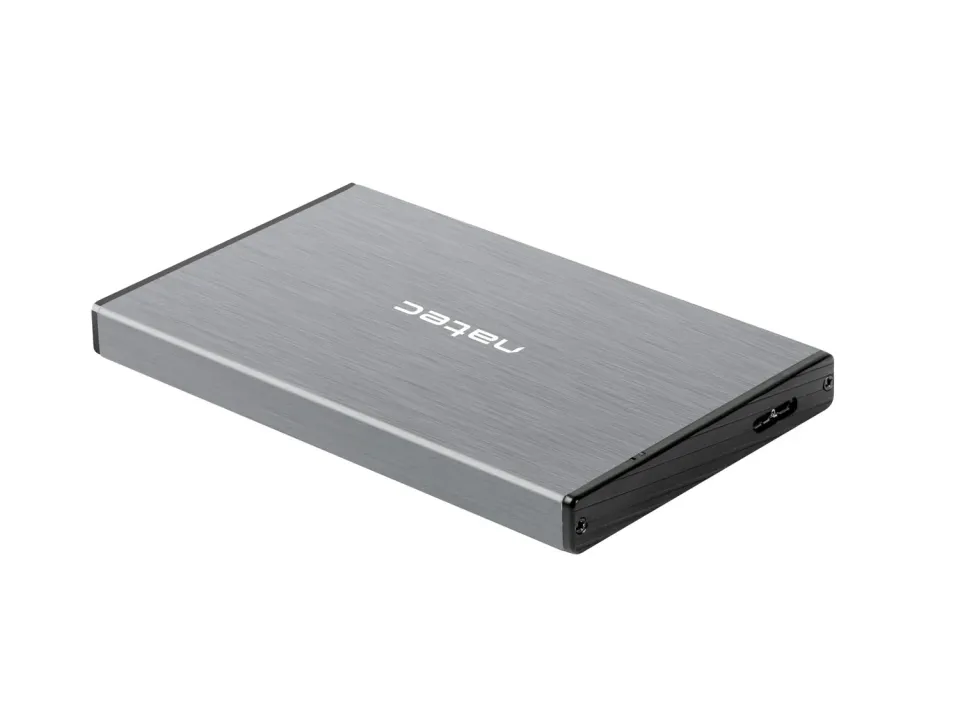 Externí box pro HDD 2,5" USB 3.0 Natec Rhino Go, šedý, hliníkové tělo