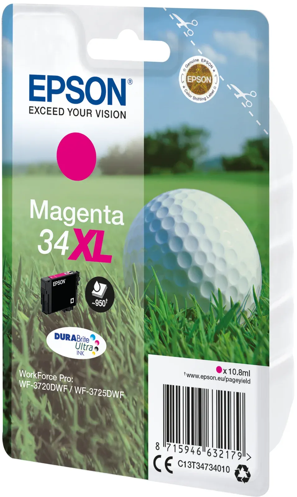 EPSON cartridge T3473 magenta (golfový míček) XL