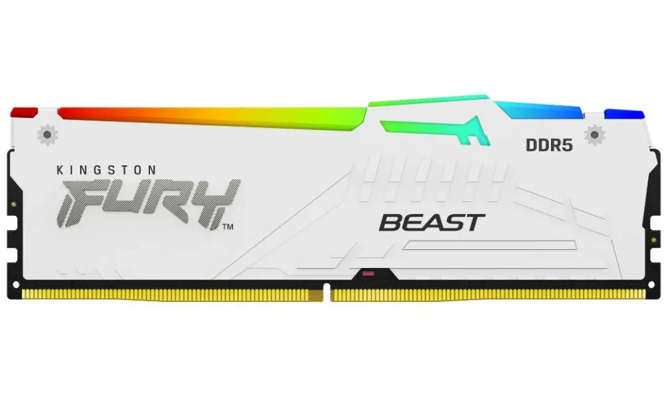 KINGSTON 32GB 6000MT/s DDR5 CL36 DIMM (Kit of 2) FURY Beast White RGB EXPO