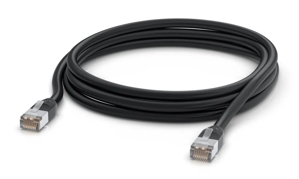 Ubiquiti UniFi patch cable outdoor - venkovní STP, Cat5e, černý, délka 3m