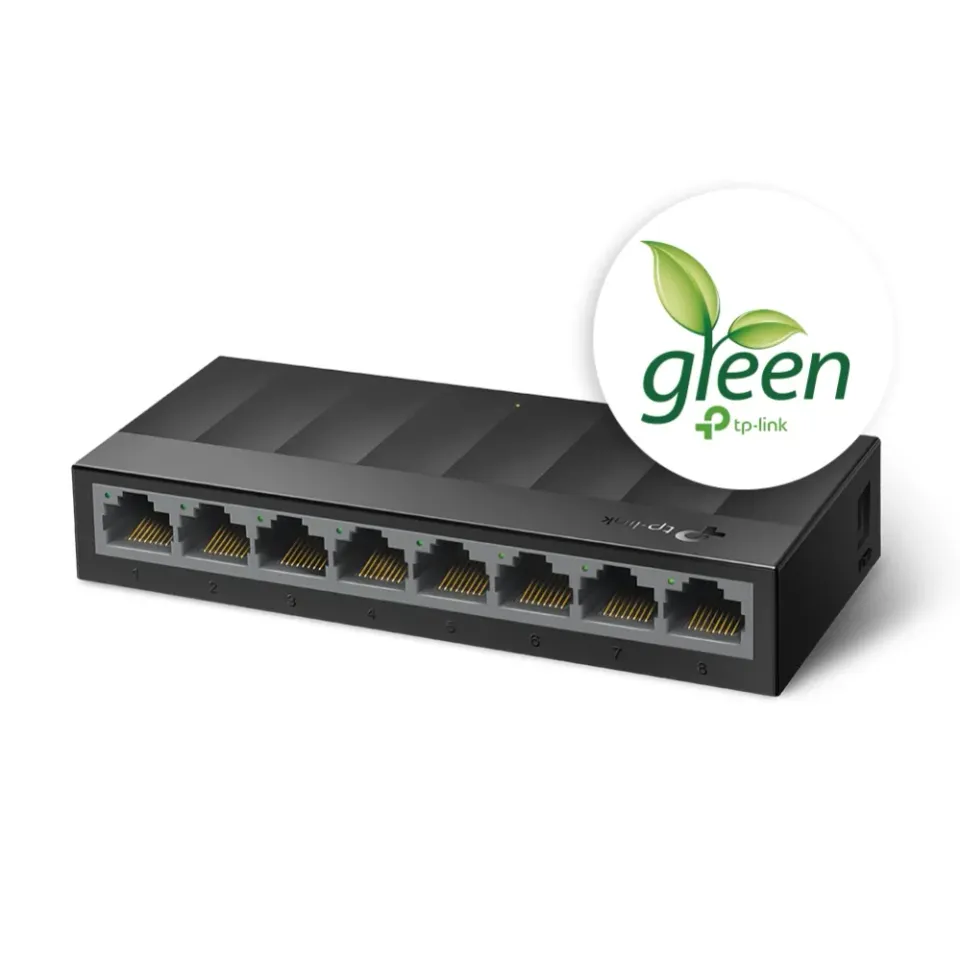 TP-LINK LS1008G 8xTP 10/100/1000Mbps 8port switch Fanless