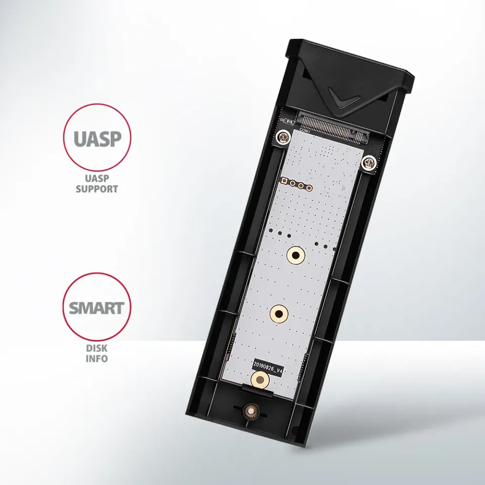 AXAGON EEM2-UB2, USB-C 10Gbps - M.2 NVMe SSD ARROW box, černý