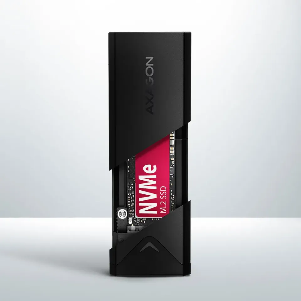 AXAGON EEM2-UB2, USB-C 10Gbps - M.2 NVMe SSD ARROW box, černý