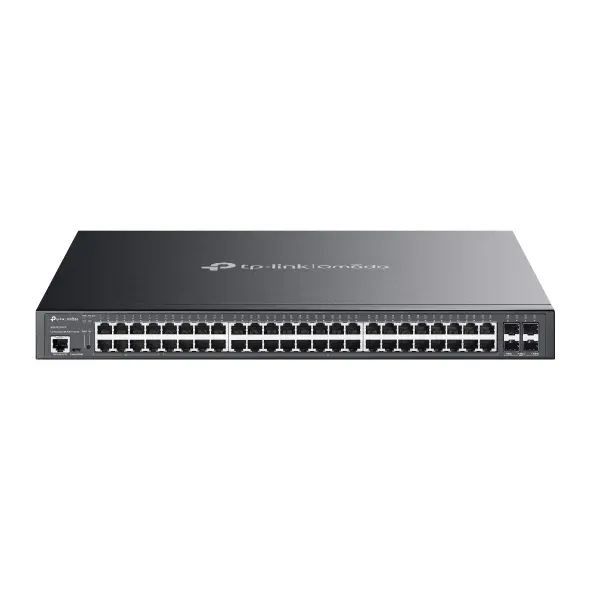 TP-LINK SG3452XMPP Omada 48-Port-Gigabit- und 4-Port-10GE-SFP+-L2+-verwalteter Switch mit 40 PoE+-Ports und 8 PoE++-Ports