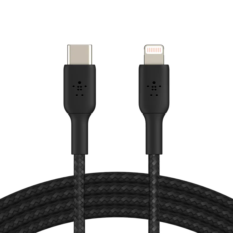 Belkin BOOST CHARGE Lightning/USB-C kabel, 2m, černý - odolný