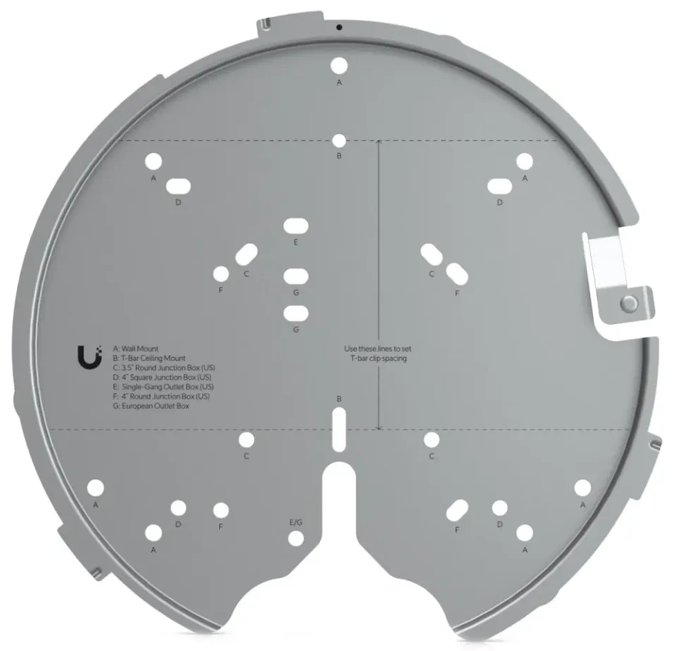 UBNT UniFi U-PRO-MP [Univerzální montážní systém pro UAP-AC-PRO, UAP-AC-HD, UAP-AC-SHD]