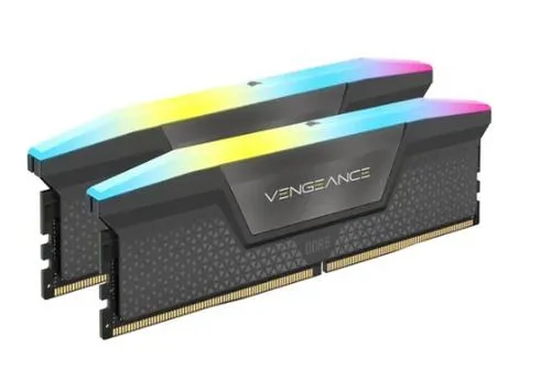 CORSAIR 32GB (2×16GB) DDR5 6000MHz CL38 Vengeance RGB EXPO XMP Grey