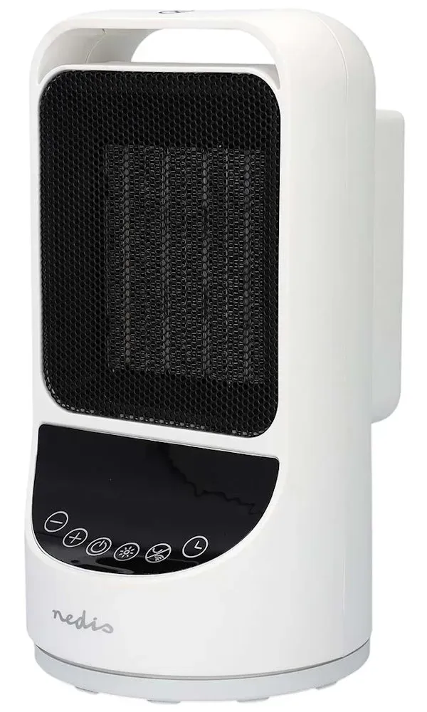 NEDIS Wi-Fi chytrý horkovzdušný ventilátor/ 1500 W/ 2 nastavení teploty/ rotace/ displej/ 10 - 49 °C/ bílý