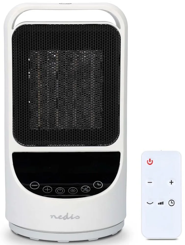 NEDIS Wi-Fi chytrý horkovzdušný ventilátor/ 1500 W/ 2 nastavení teploty/ rotace/ displej/ 10 - 49 °C/ bílý