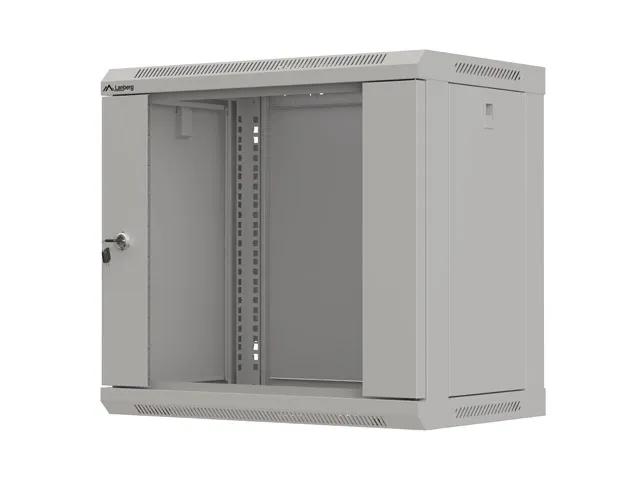 LANBERG 19" RACKOVÁ SKŘÍŇ PRO MONTÁŽ NA STĚNU 9U/540X350 (FLAT PACK) S PROSKLENÝMI DVEŘMI ŠEDÁ