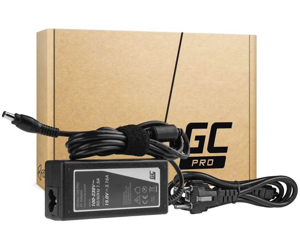 Green Cell PRO Charger / AC Adapter 19V 3.16A 60W for Samsung R519 R719 RV510 NP