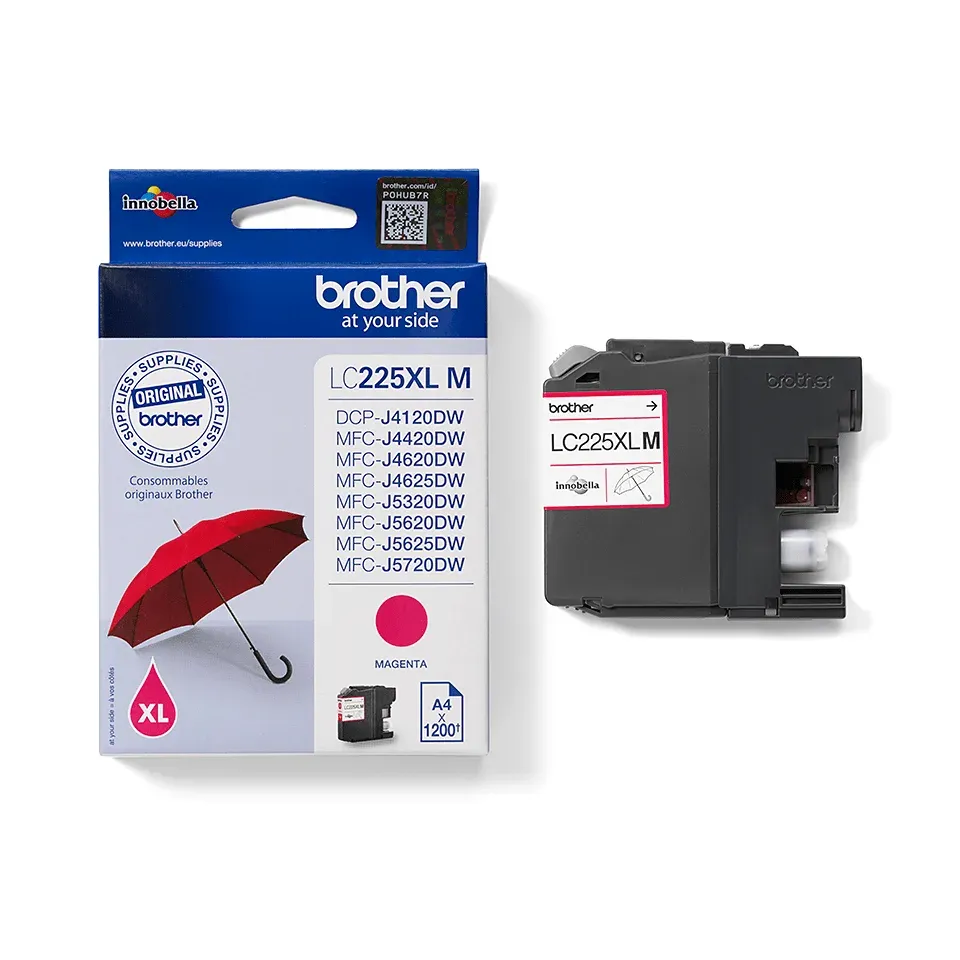Brother LC-225XLM (inkoust magenta, 1 200 str.@ 5% draft)