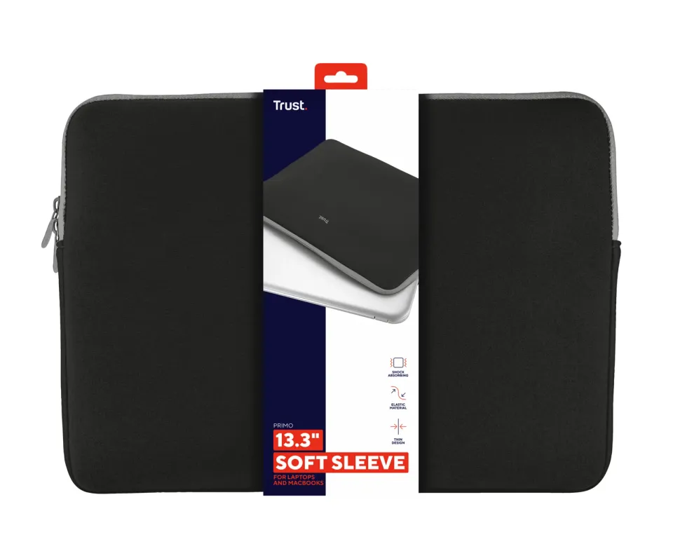 TRUST Pouzdro na notebook 13.3" Primo Soft Sleeve for laptops - black