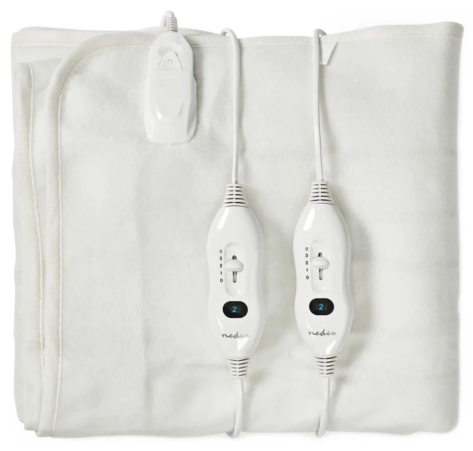 NEDIS elektrická deka/ 2 osoby/ 160 x 140 cm/ 3 nastavení teploty/ ochrana proti přehřátí/ Polyester