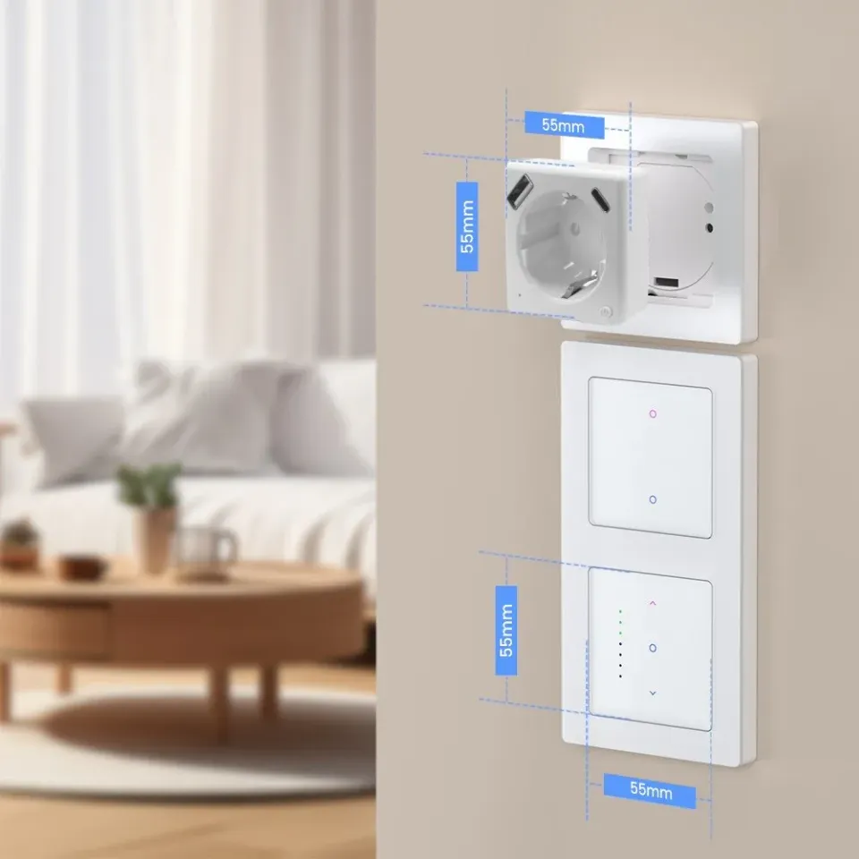 IMMAX NEO SMART chytrá vnitřní zásuvka Nexa bez kolíku (typ F)/ 16A/ 1x USB/ 1x USB-C/ PD 20W/ Wi-Fi/ LIDL/ TUYA