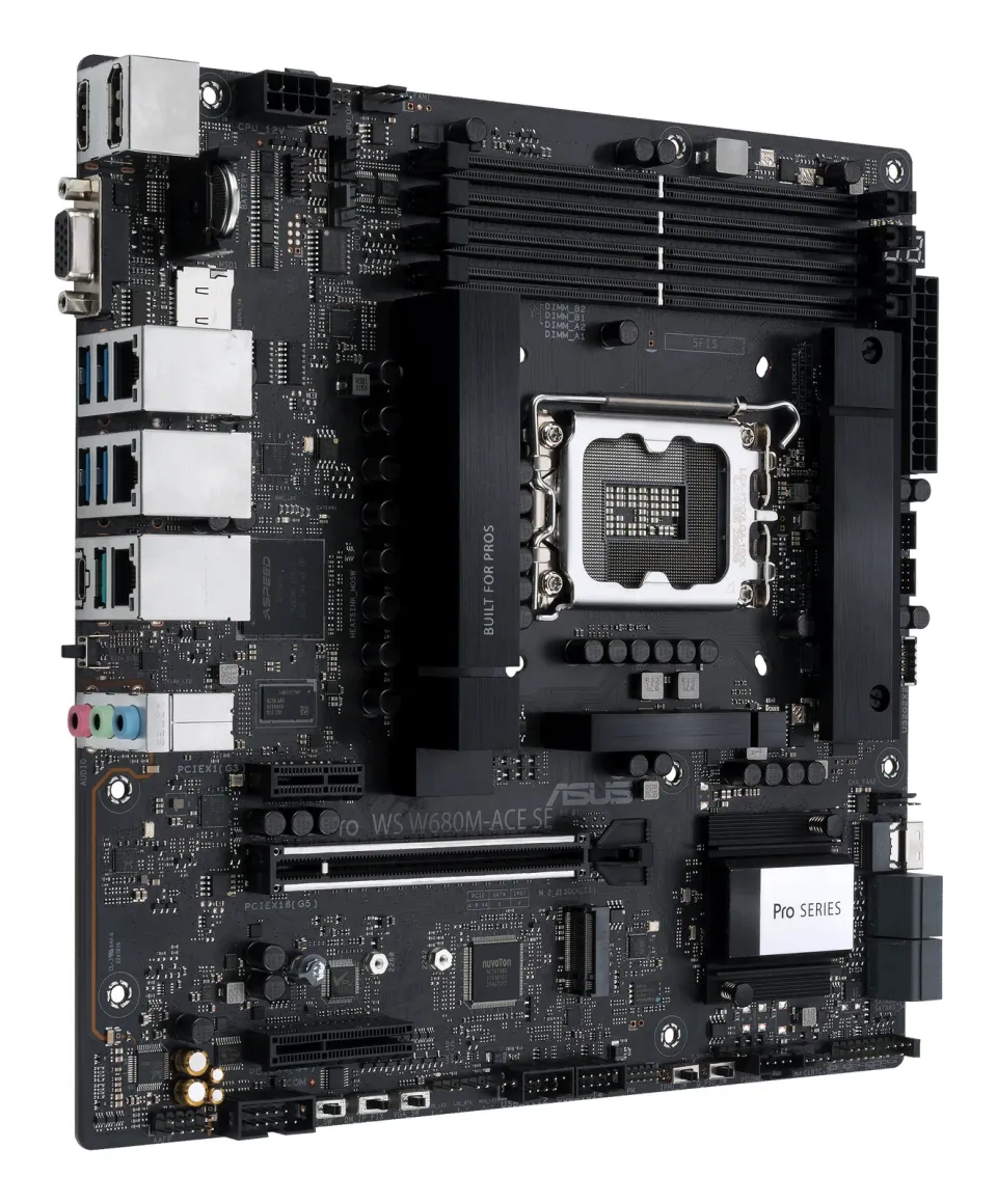 ASUS MB Sc LGA1700 PRO WS W680M-ACE SE, Intel W680, 4xDDR5, 1xDP, 1xHDMI, 1xVGA, 1xmATX