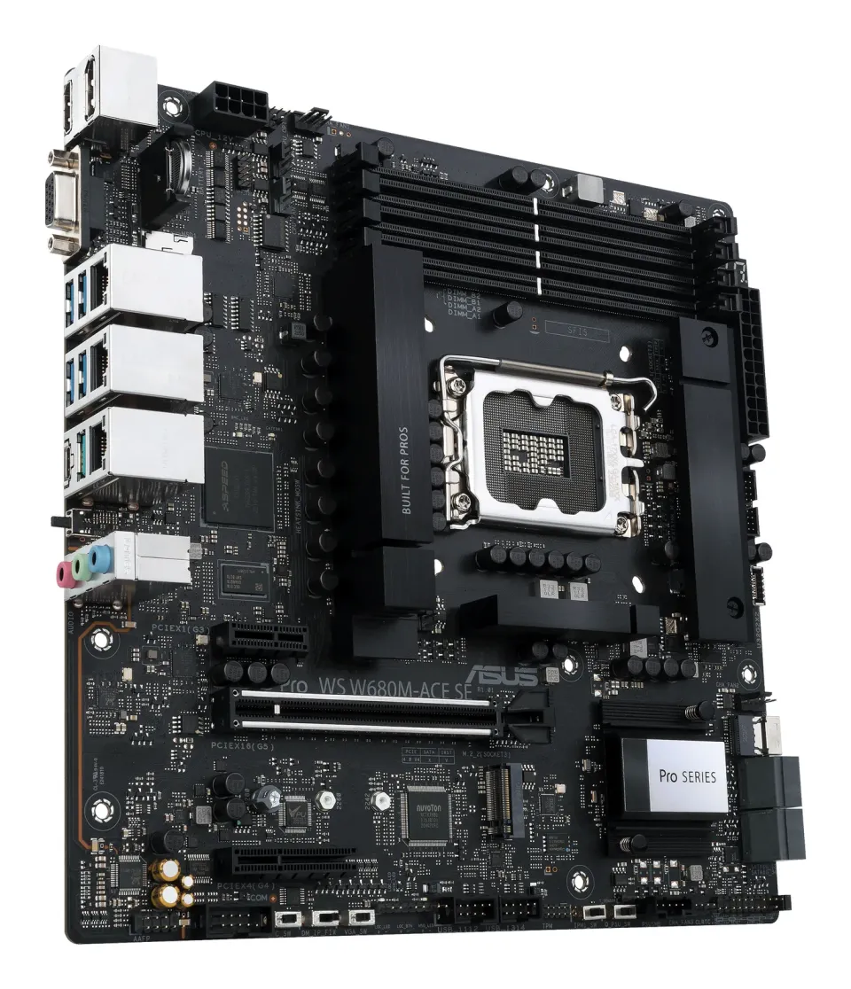 ASUS MB Sc LGA1700 PRO WS W680M-ACE SE, Intel W680, 4xDDR5, 1xDP, 1xHDMI, 1xVGA, 1xmATX